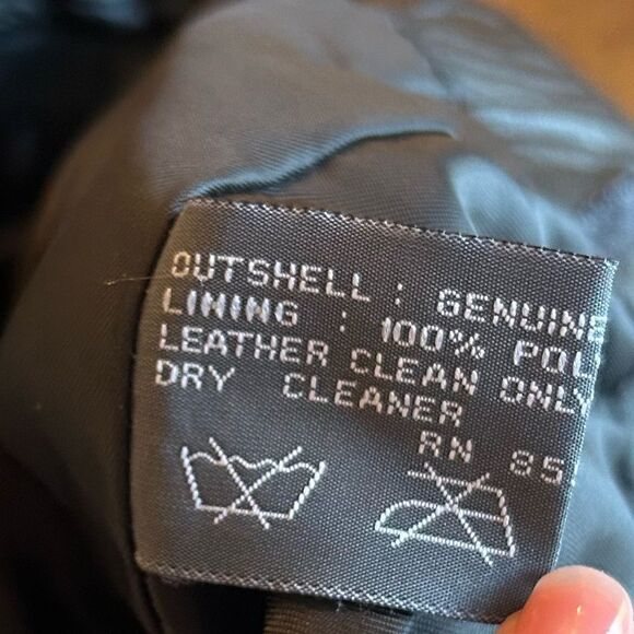 Garson by Rem Garson Black Authentic Leather Pants Size 6 - Picture 9 of 12